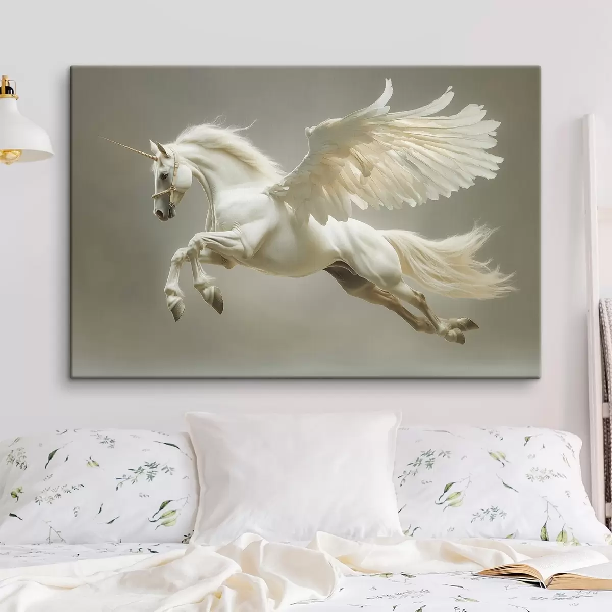 Fototapete Springender Pegasus, ein geflügeltes Pferd s41875