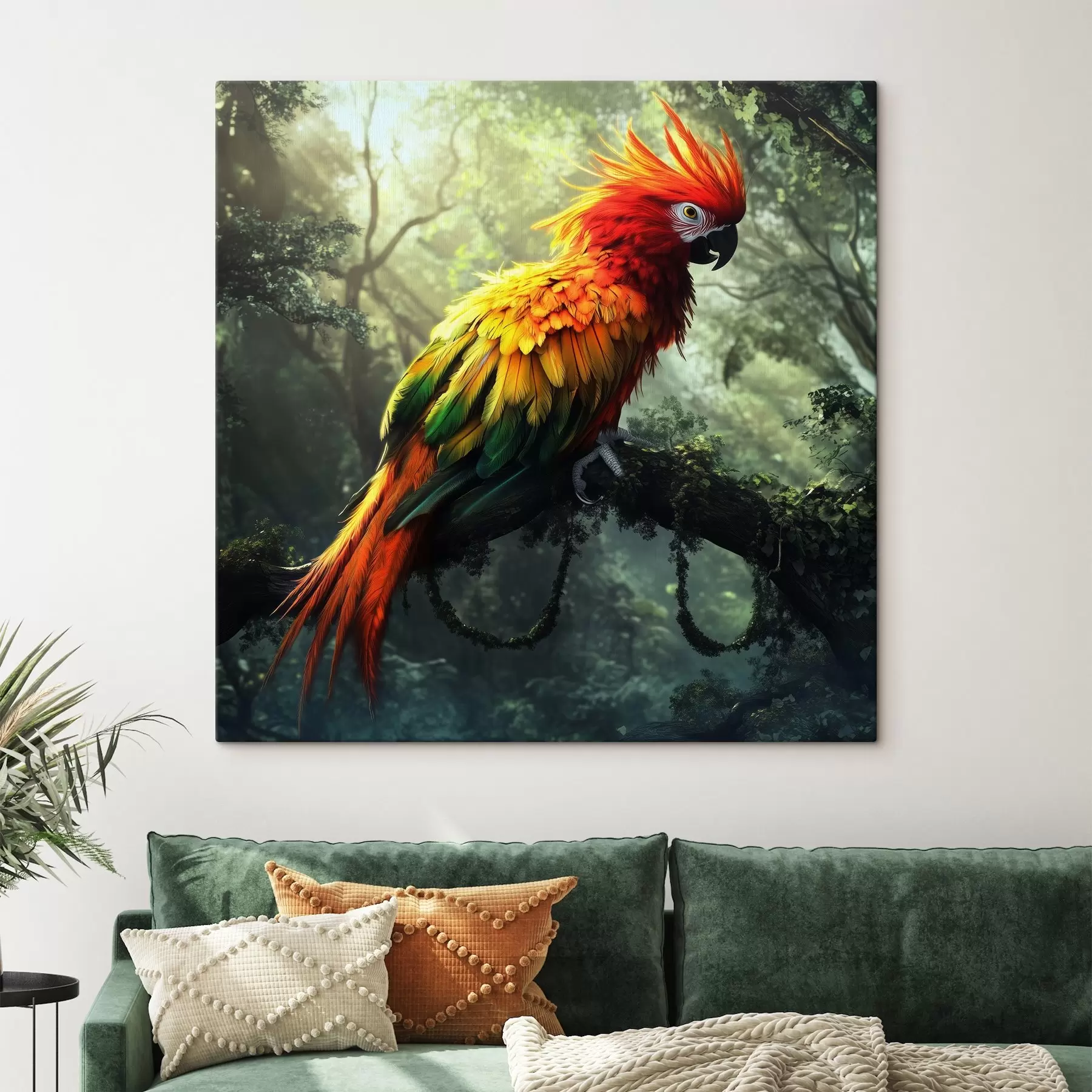 Fototapete Ein bunter Papagei im Dschungel s41967