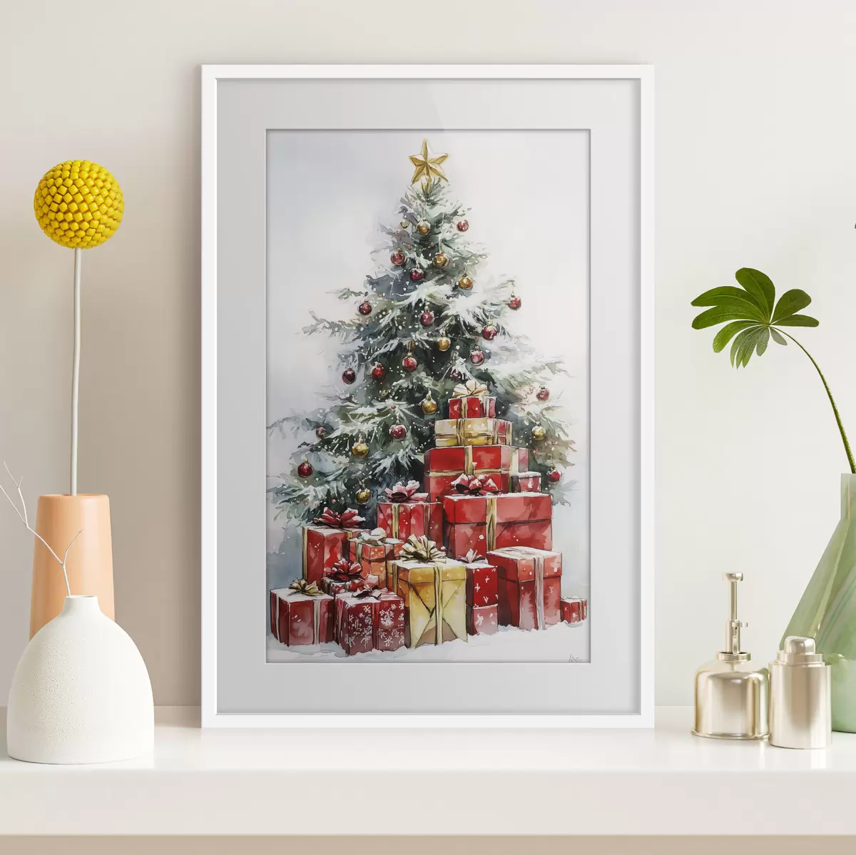 Poster Unter dem Weihnachtsbaum f41953