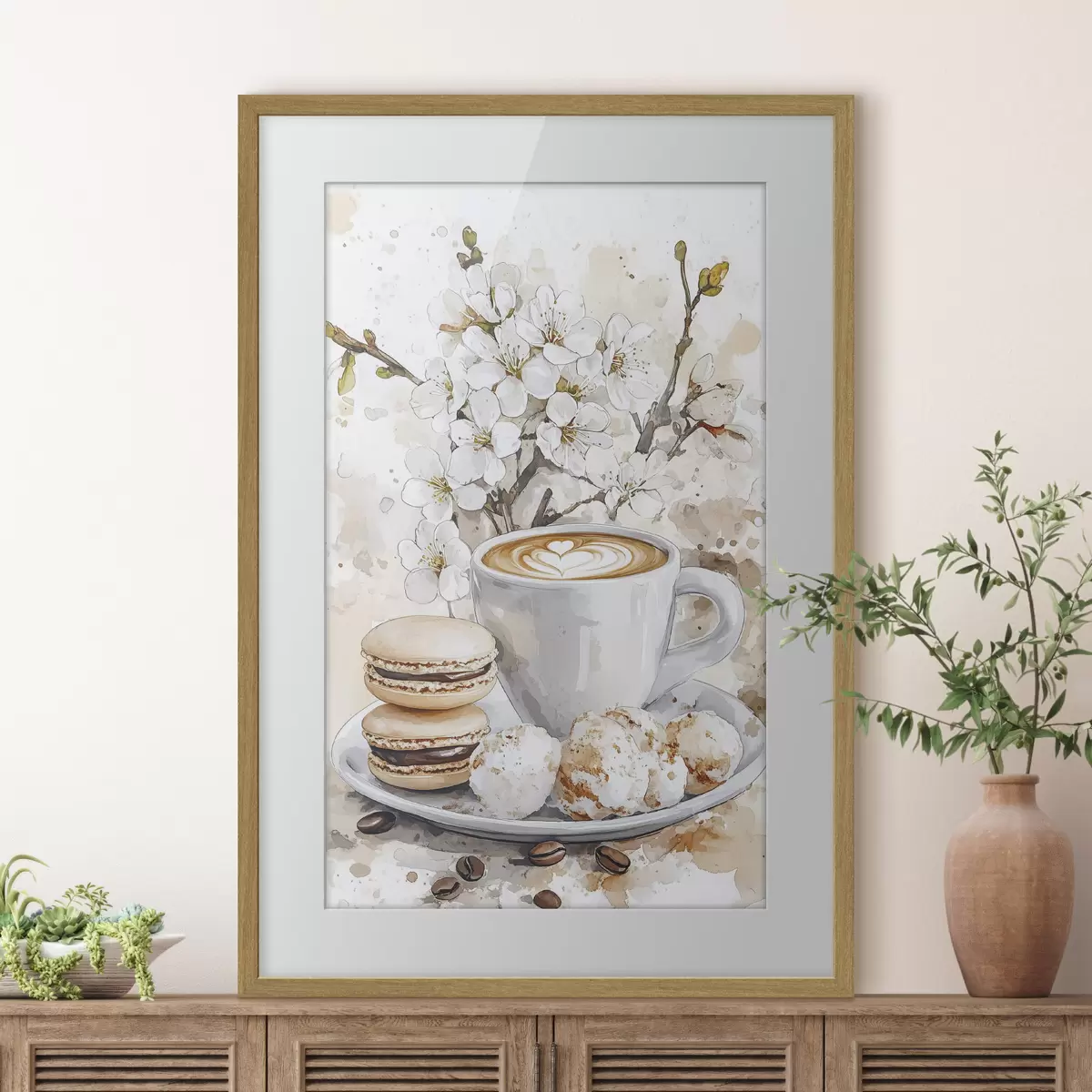 Poster Kaffee und Leuchten f41964