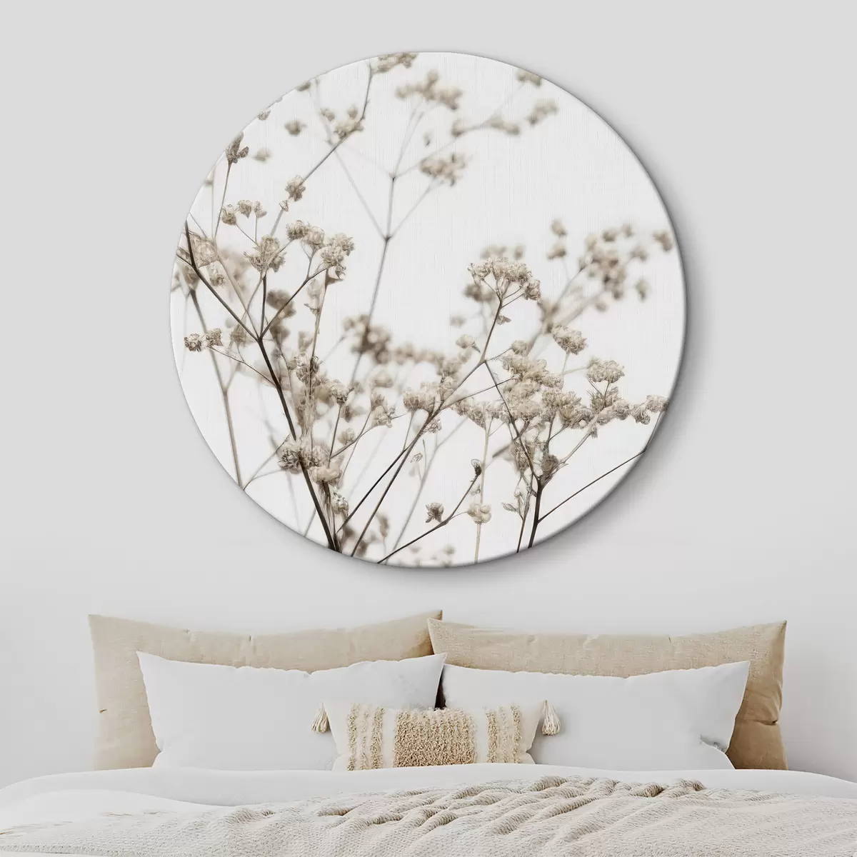 Runde Wandbilder Ätherische Büschel von getrockneten Wildblumen r35606