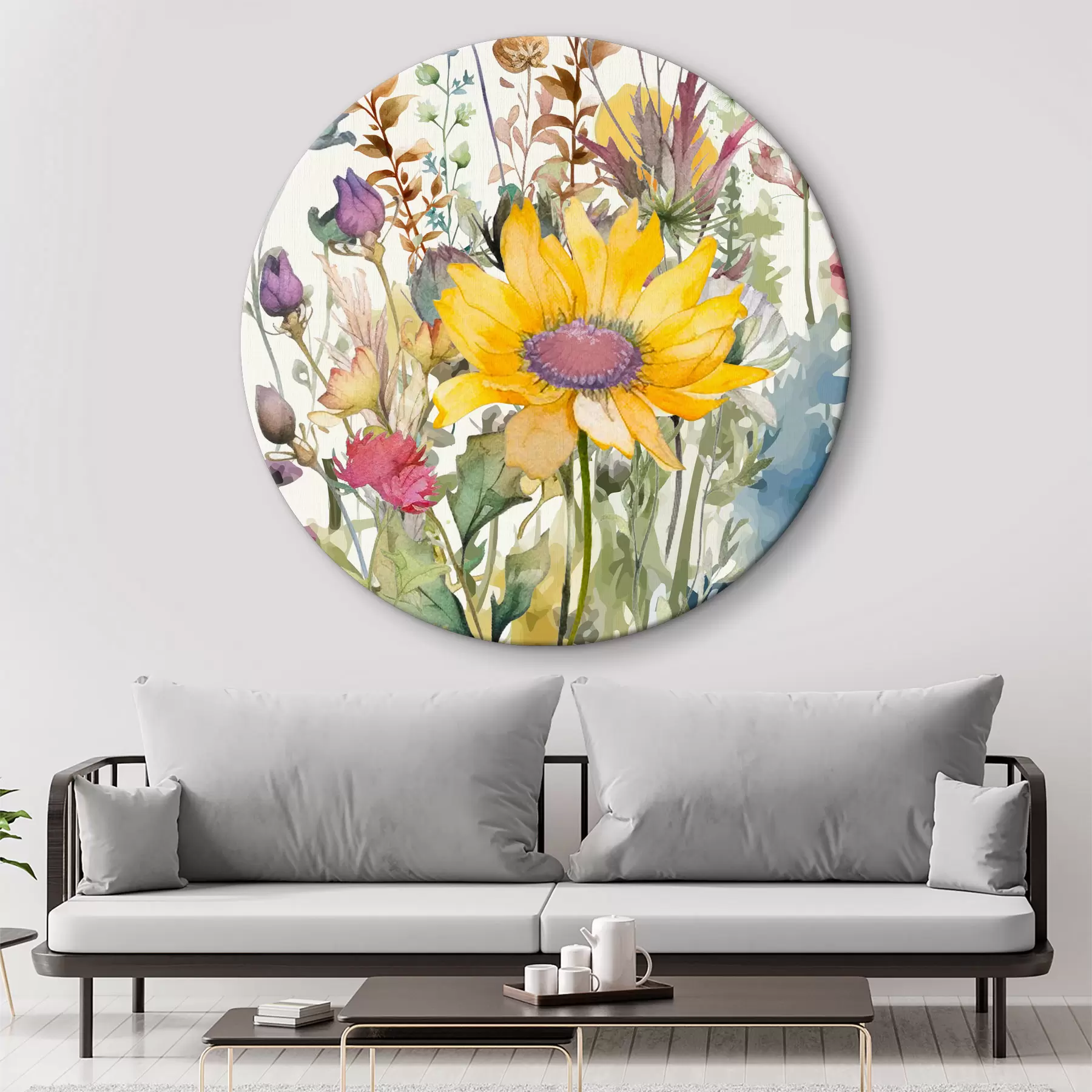 Fototapete Aquarellierte Wildblumen r39339