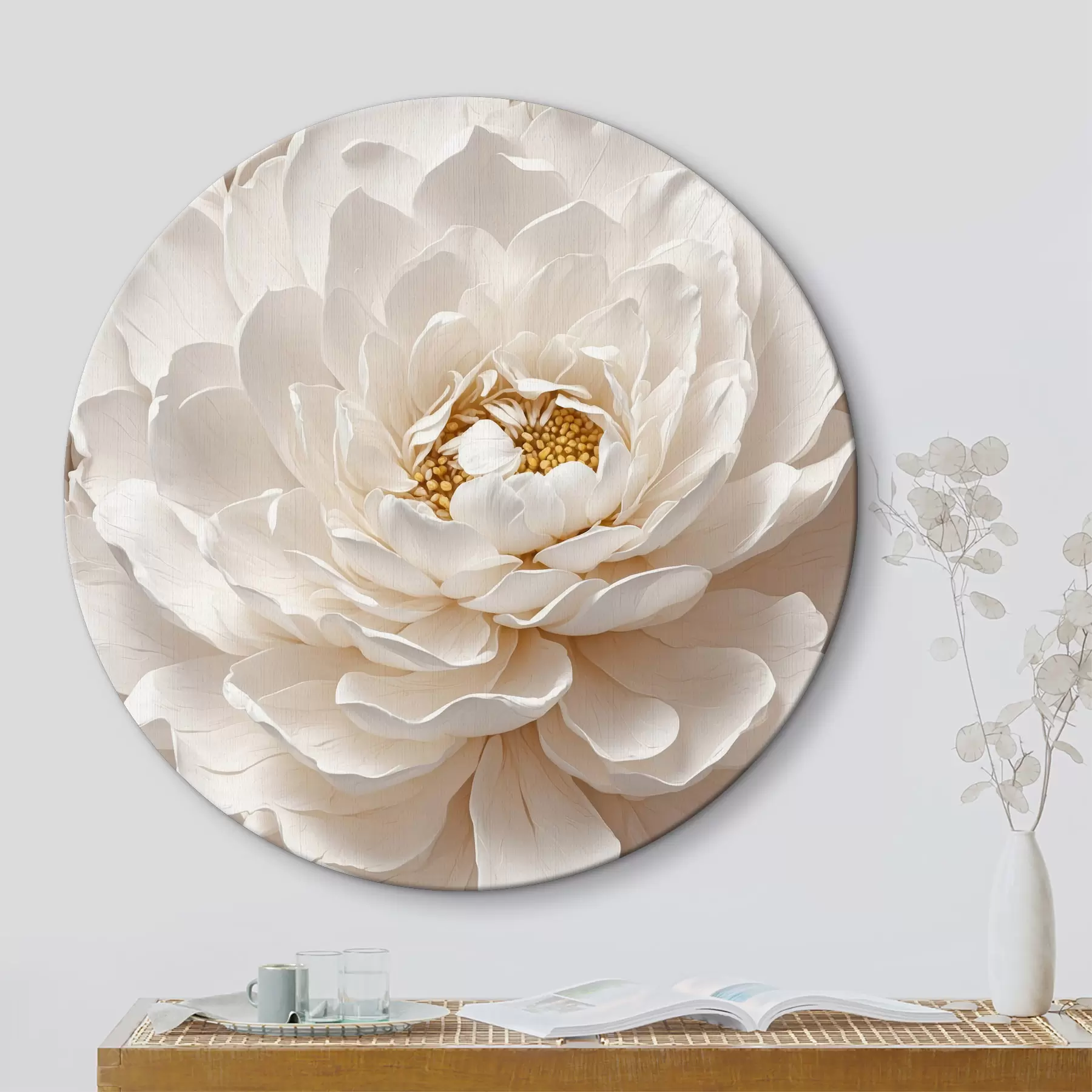 Fototapete Weiße Blume Nahaufnahme r40348