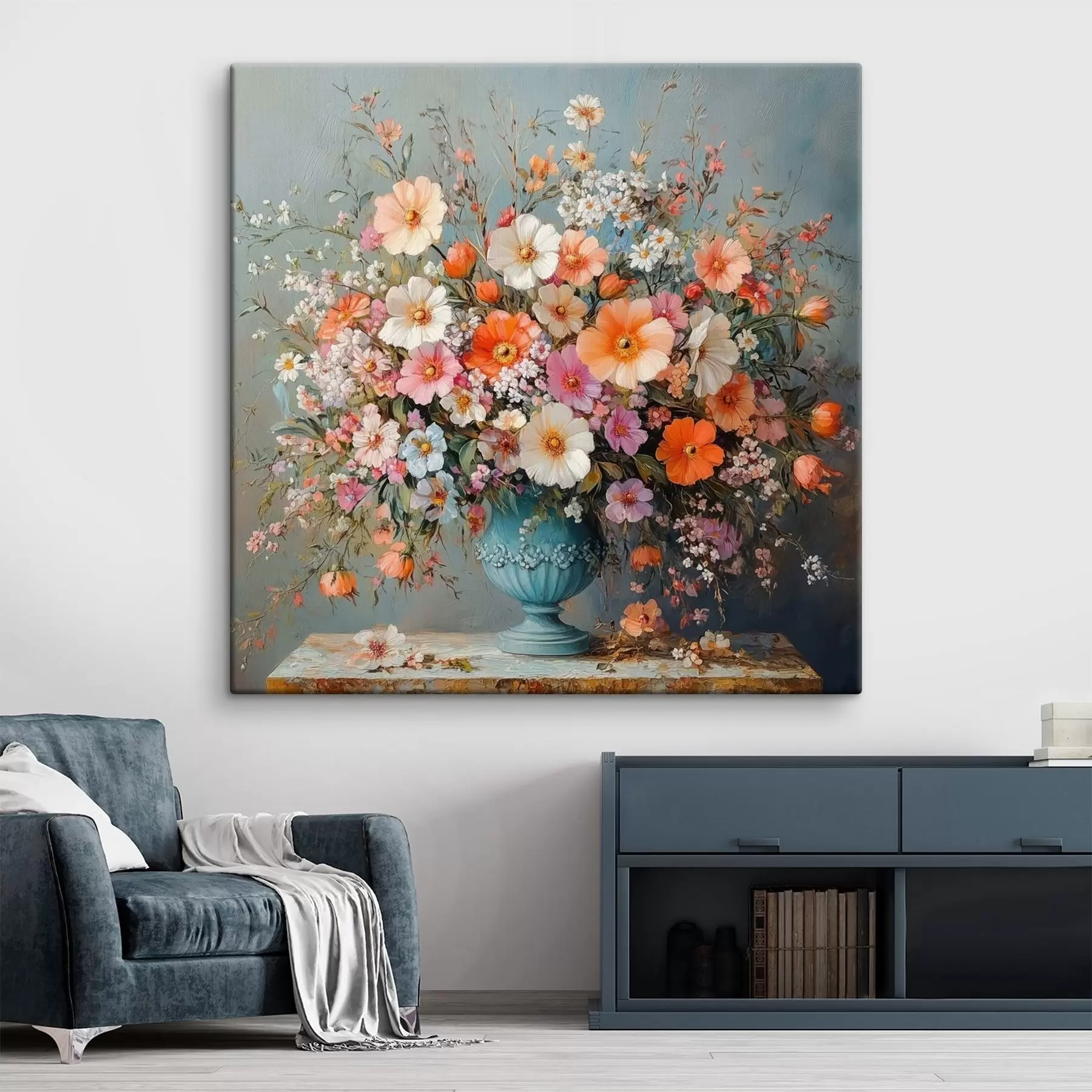 Fototapete leuchtende Wildblumen in einer Vase s42022