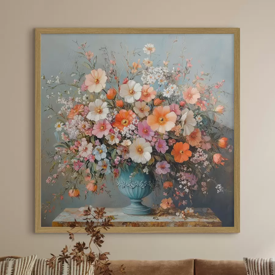 Fototapete leuchtende Wildblumen in einer Vase f42022