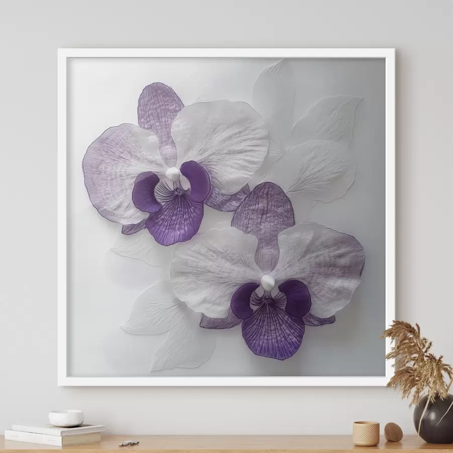 Fototapete Elegante lila Orchideen mit zarter Textur f42043