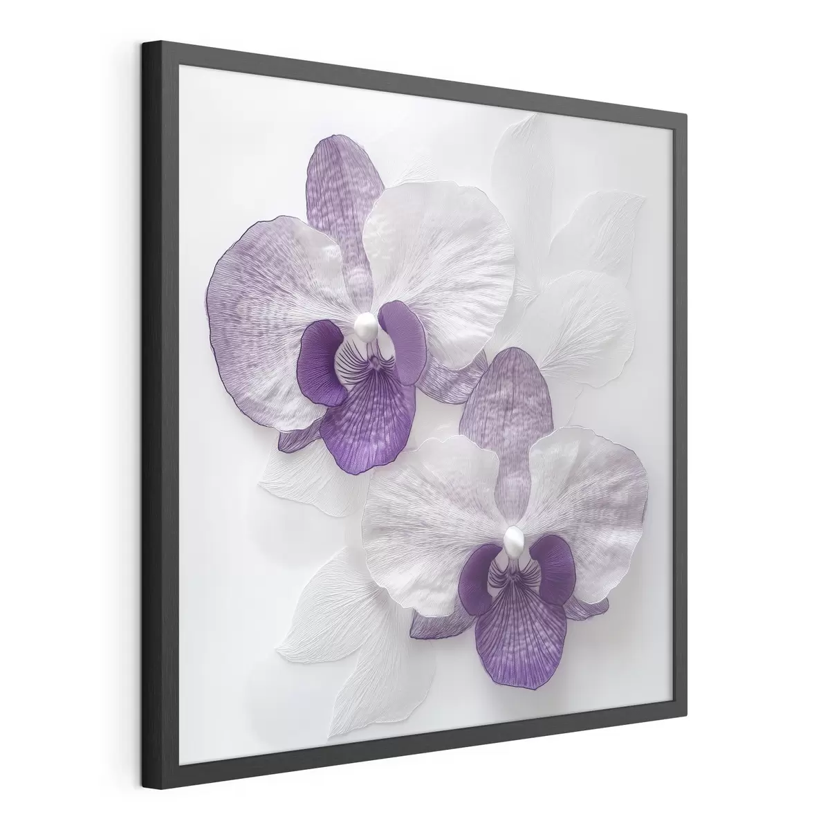 Poster Elegante lila Orchideen mit zarter Textur f42043
