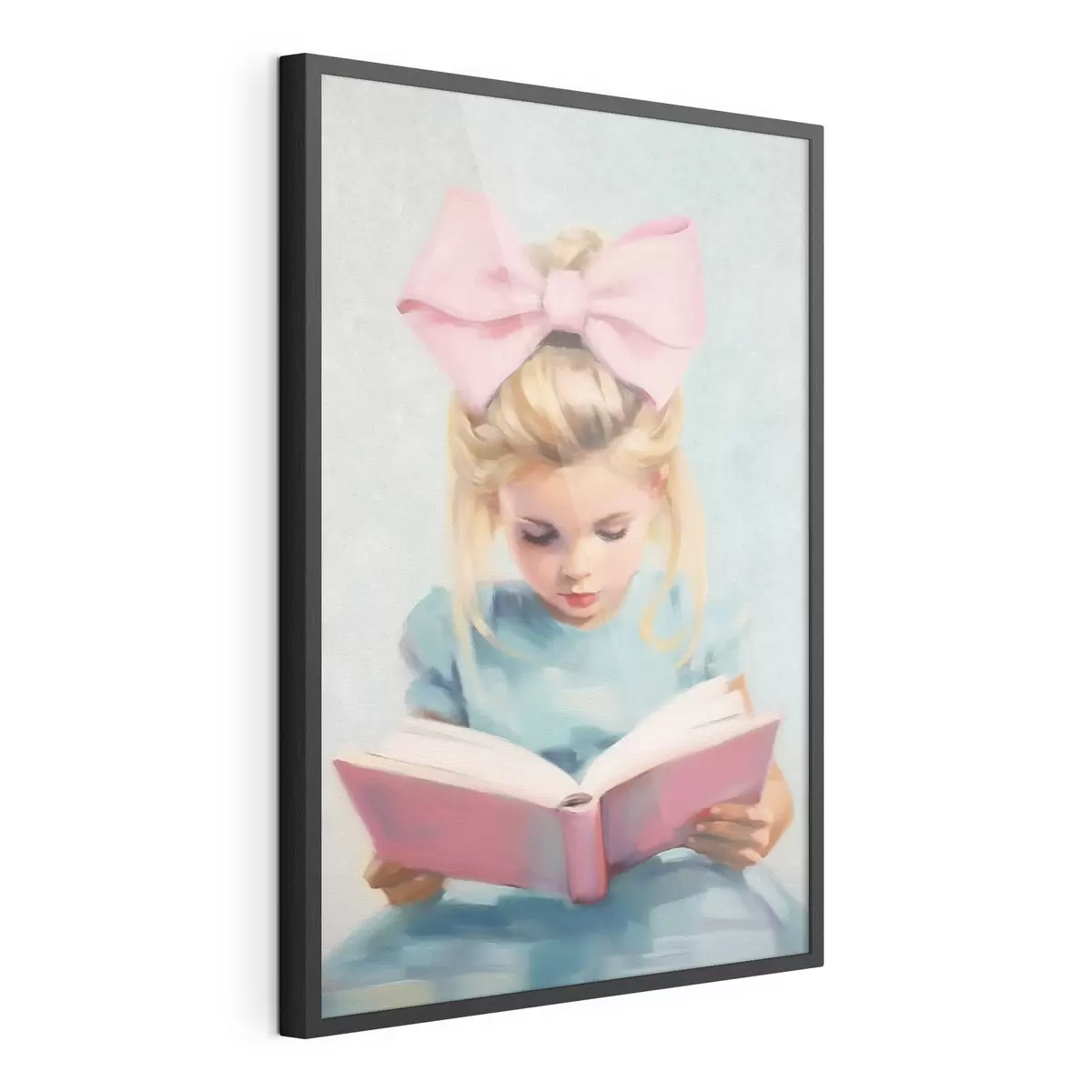 Poster Kleines Mädchen und Buch f41800