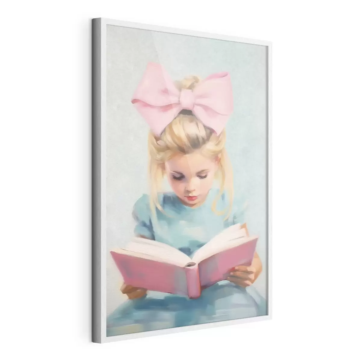 Poster Kleines Mädchen und Buch f41800