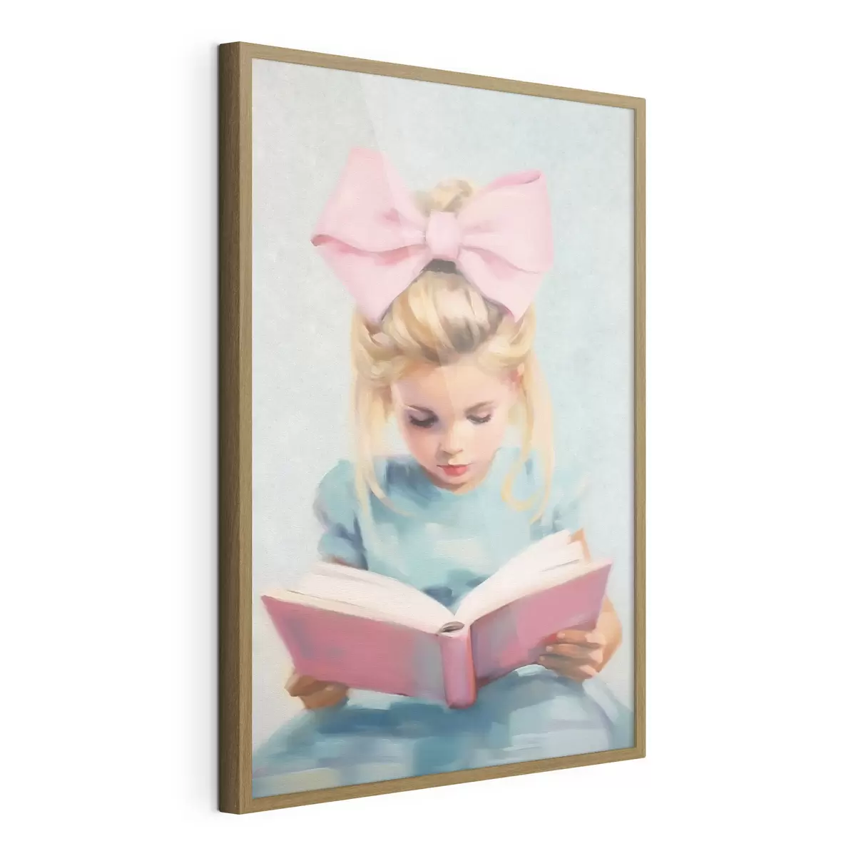 Poster Kleines Mädchen und Buch f41800