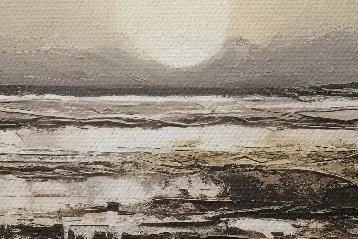 Runde Wandbilder Illusion einer natürlichen Landschaft r35912