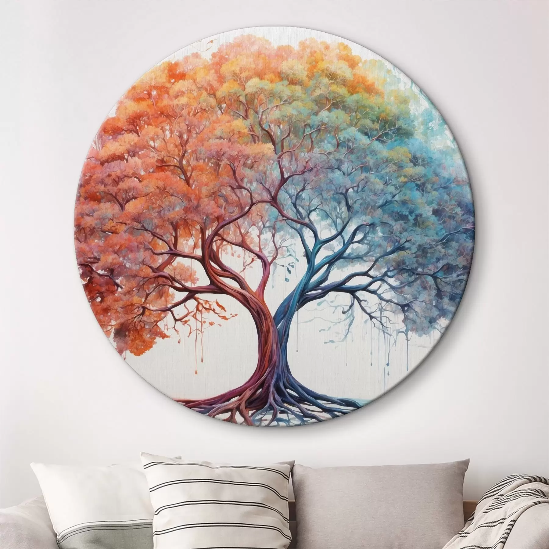 Fototapete Fantastischer Baum mit unterschiedlichem Farbspektrum r36444