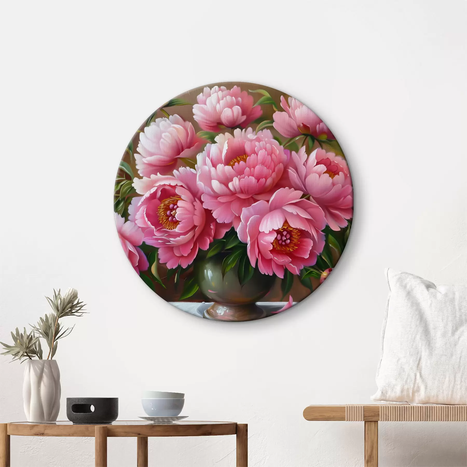 Fototapete Rosa Pfingstrosen in einer Vase r39549