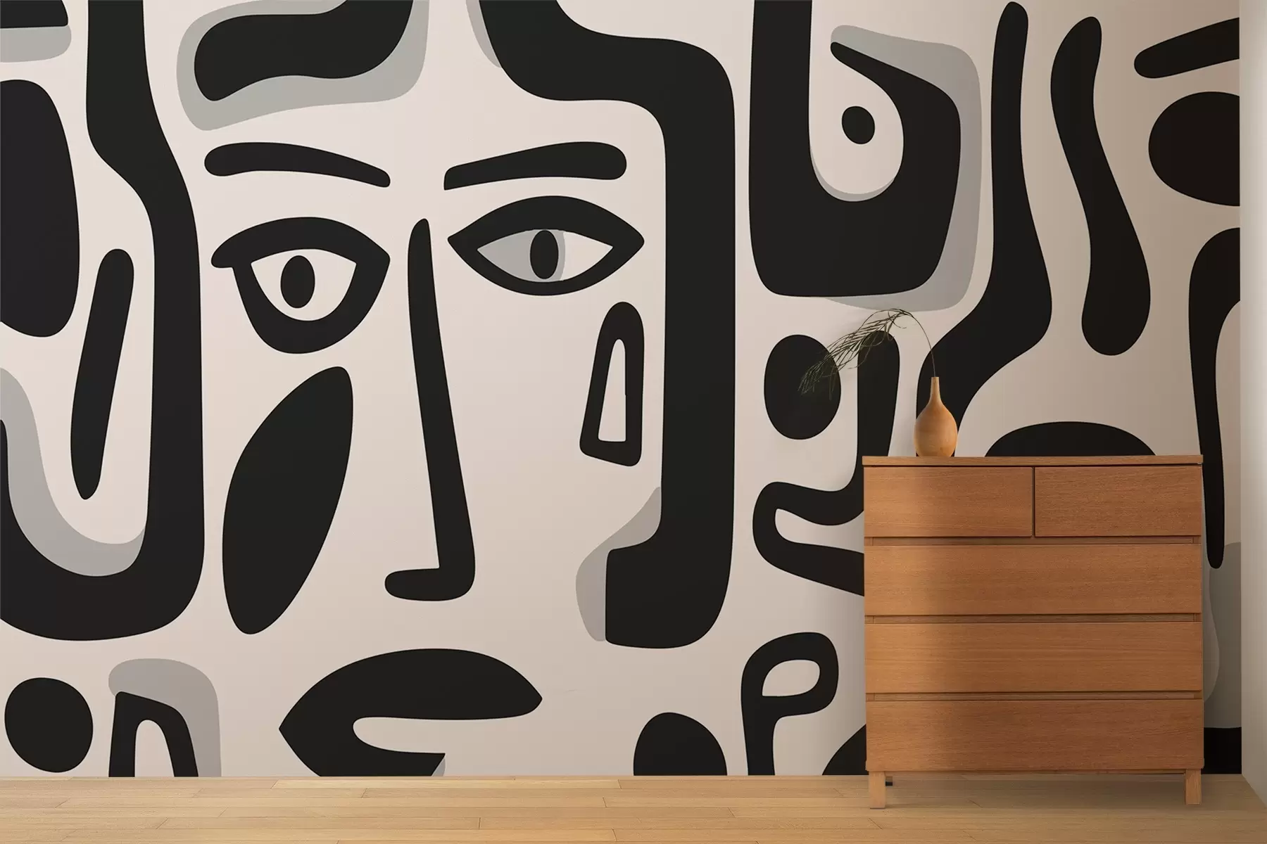 Fototapete Abstraktes Gesicht w02414