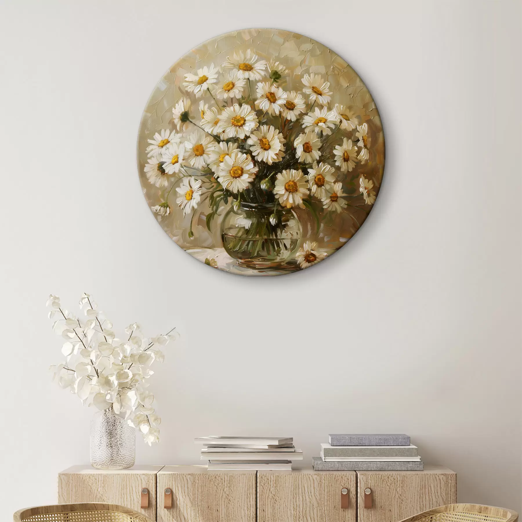 Fototapete Strauß Gänseblümchen in einer Vase r38647