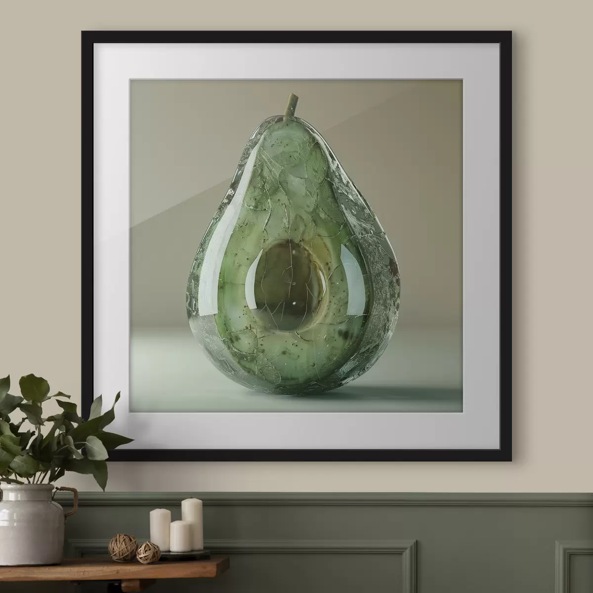 Poster Gemüse, Glas Avocado f42068