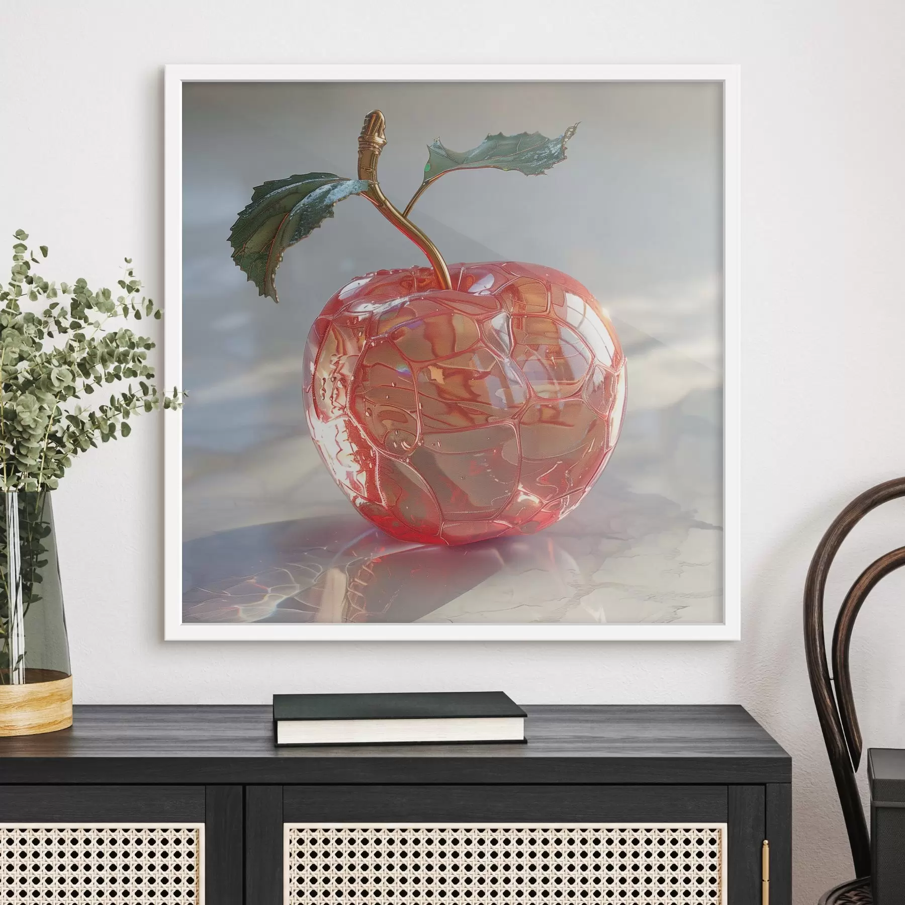 Fototapete Obst, transparenter Apfel f42070