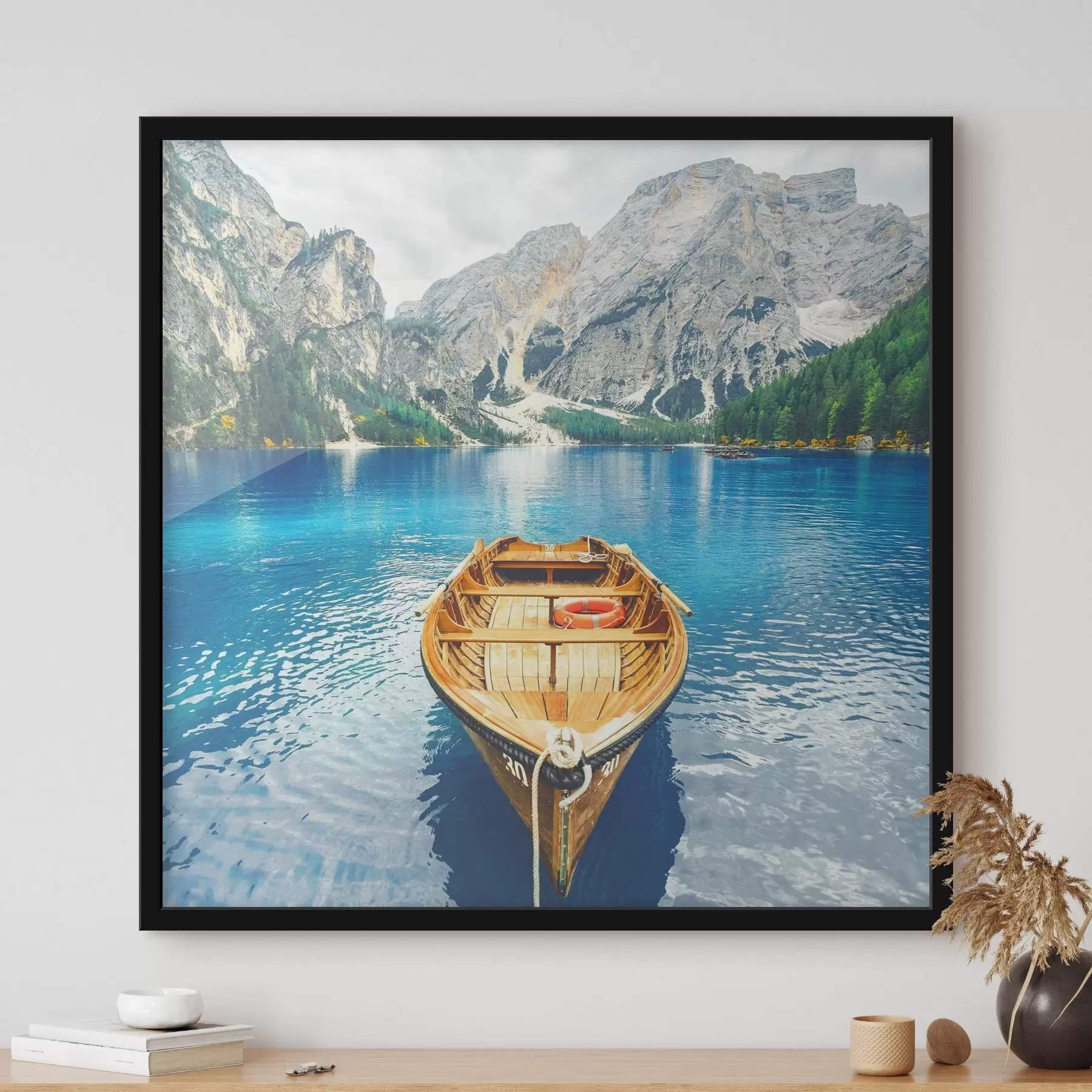 Fototapete Boot auf dem See f37628