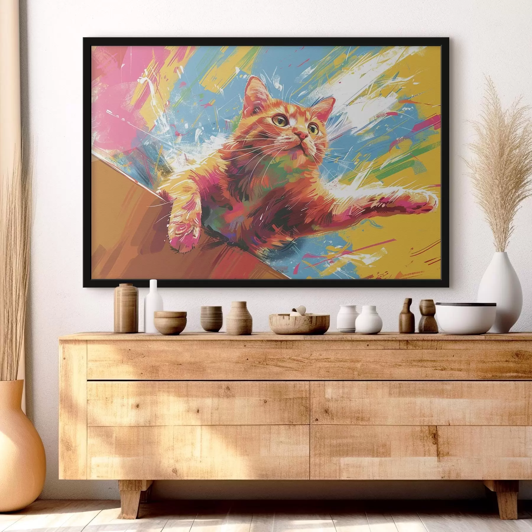 Fototapete Katze streckt ihre Pfote aus f38251