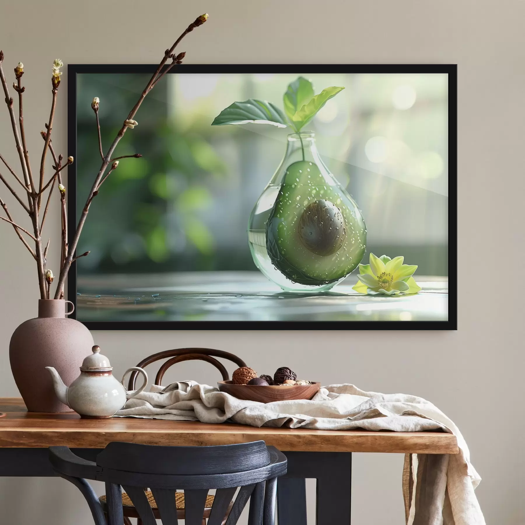 Fototapete Erfrischende Avocado in einer einzigartigen Vase f38692