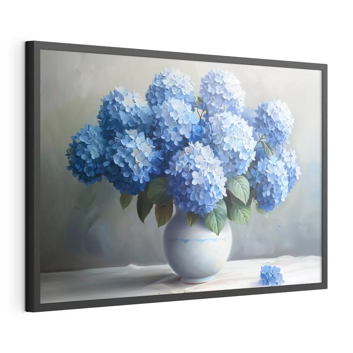 Poster Schöne blaue Hortensien in Vase f38696