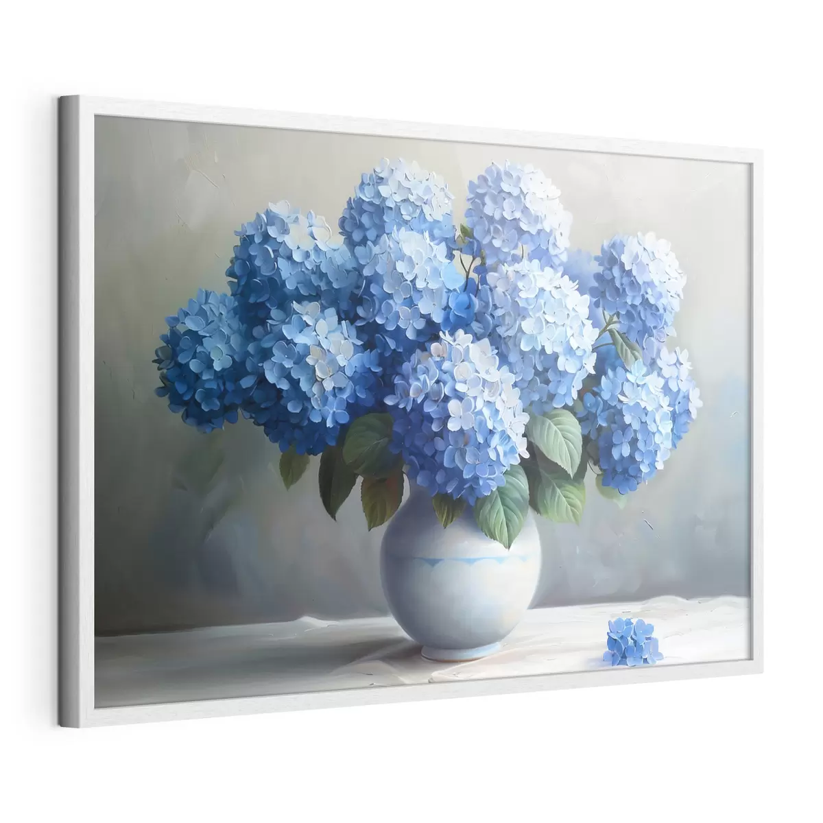 Poster Schöne blaue Hortensien in Vase f38696