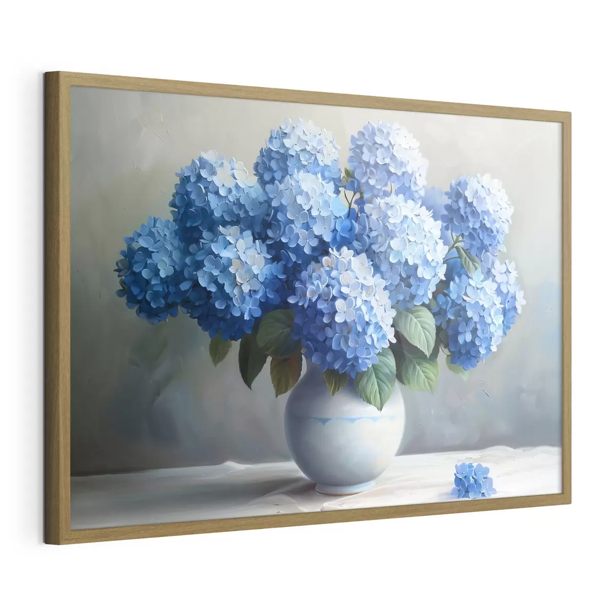 Poster Schöne blaue Hortensien in Vase f38696