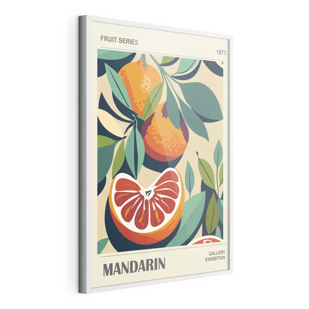 Poster Poster mit Orangen und Blättern f36632