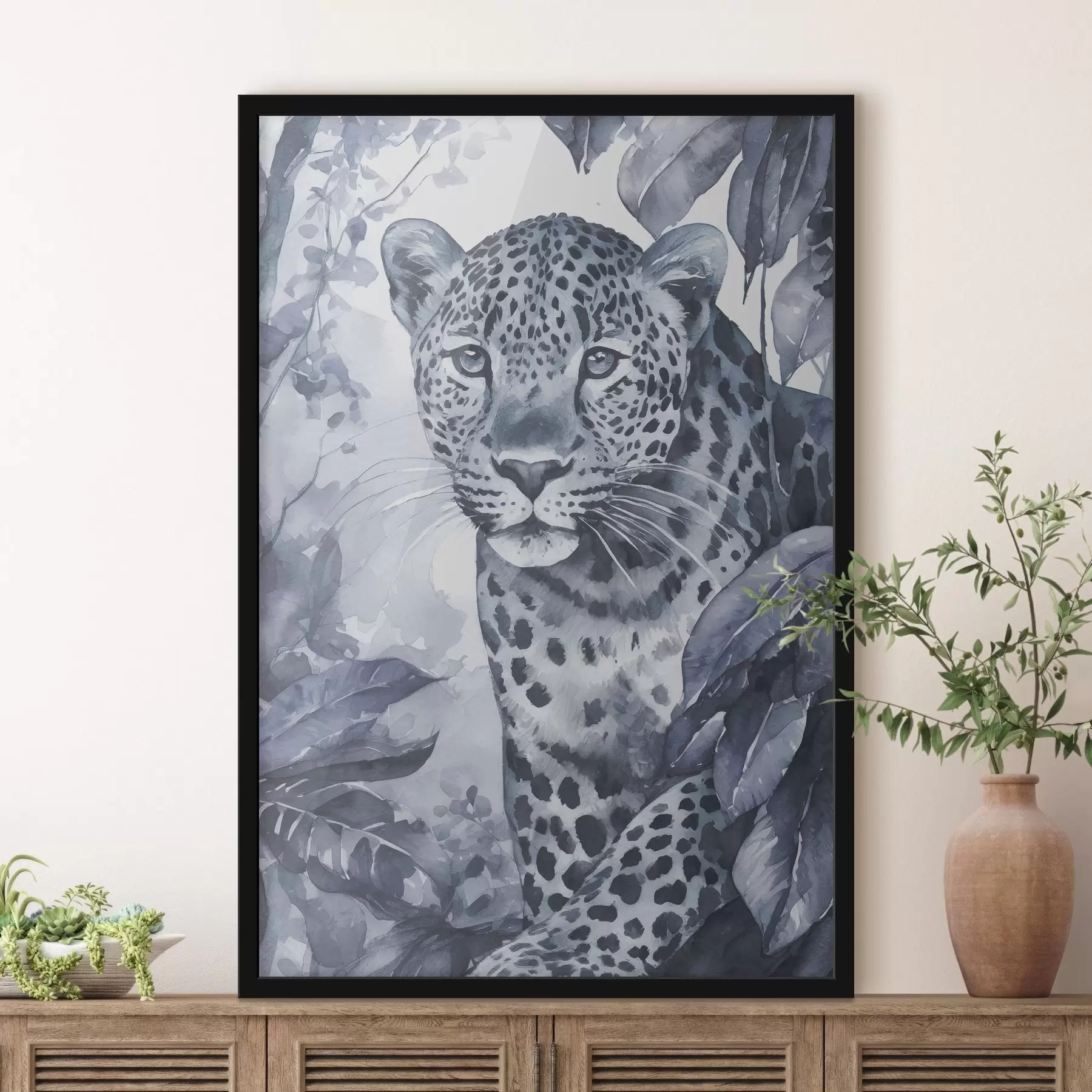 Fototapete Aquarell eines Leoparden f37340v1