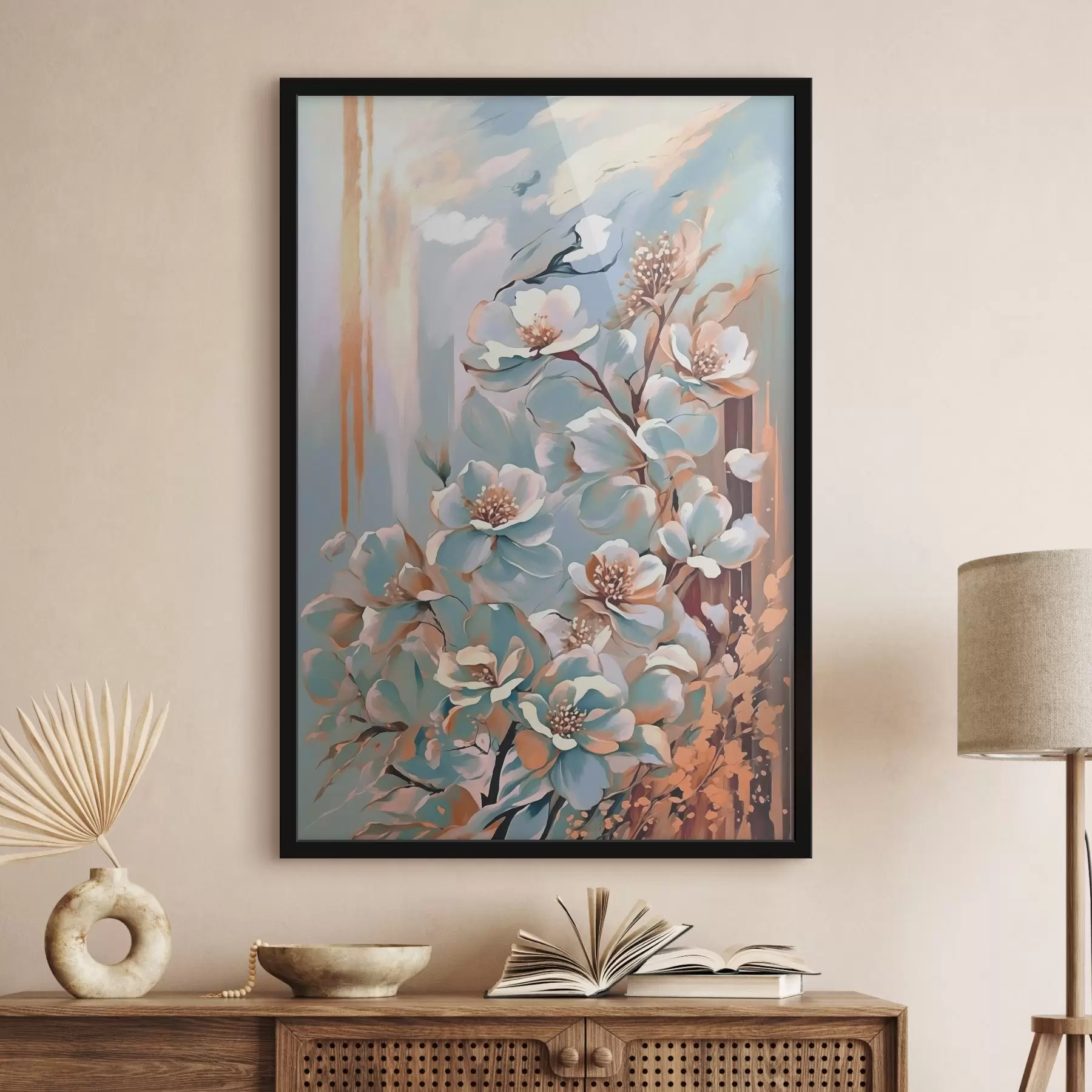 Fototapete Bild mit Blumen an der Wand f38167