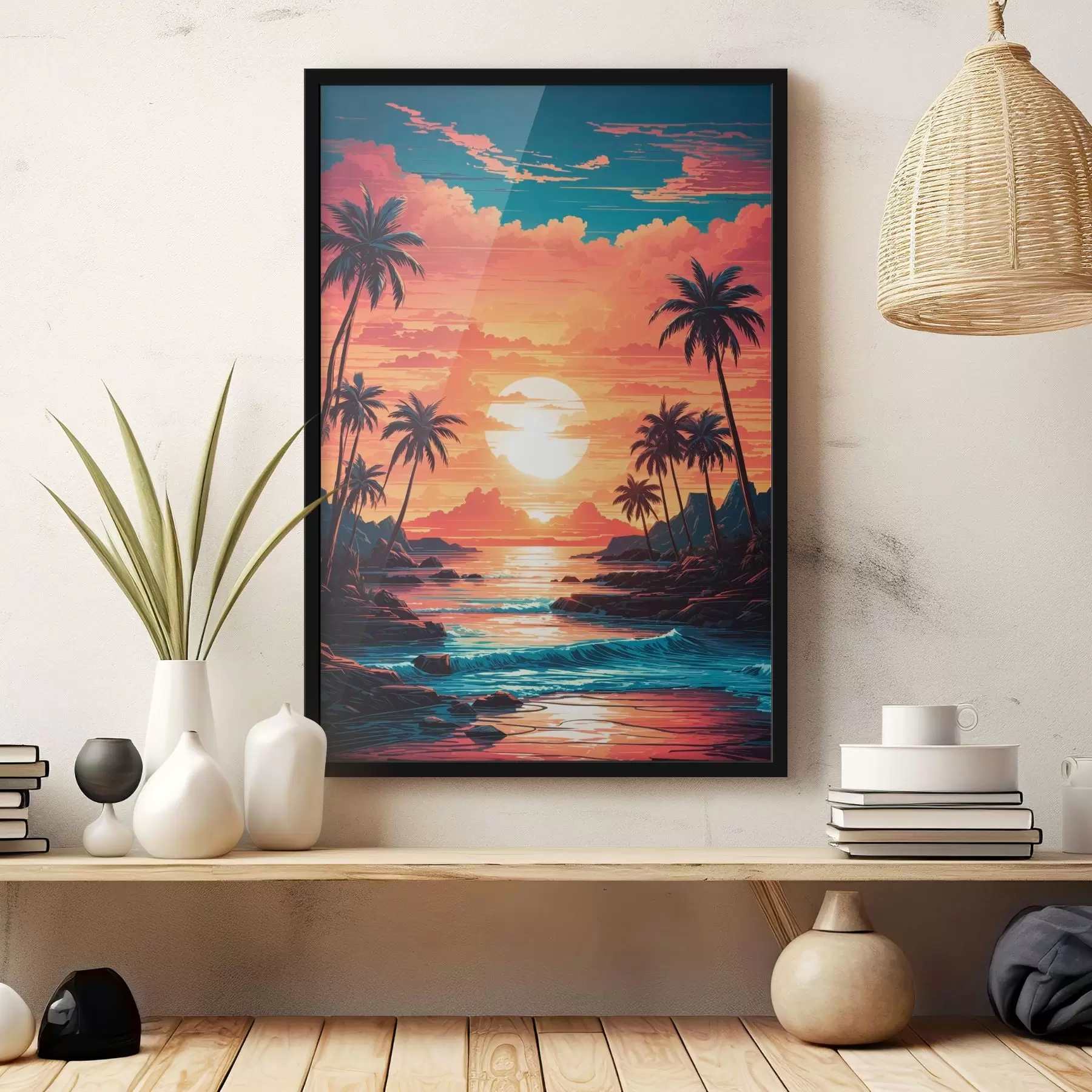 Fototapete Sonnenuntergang am Strand f38599