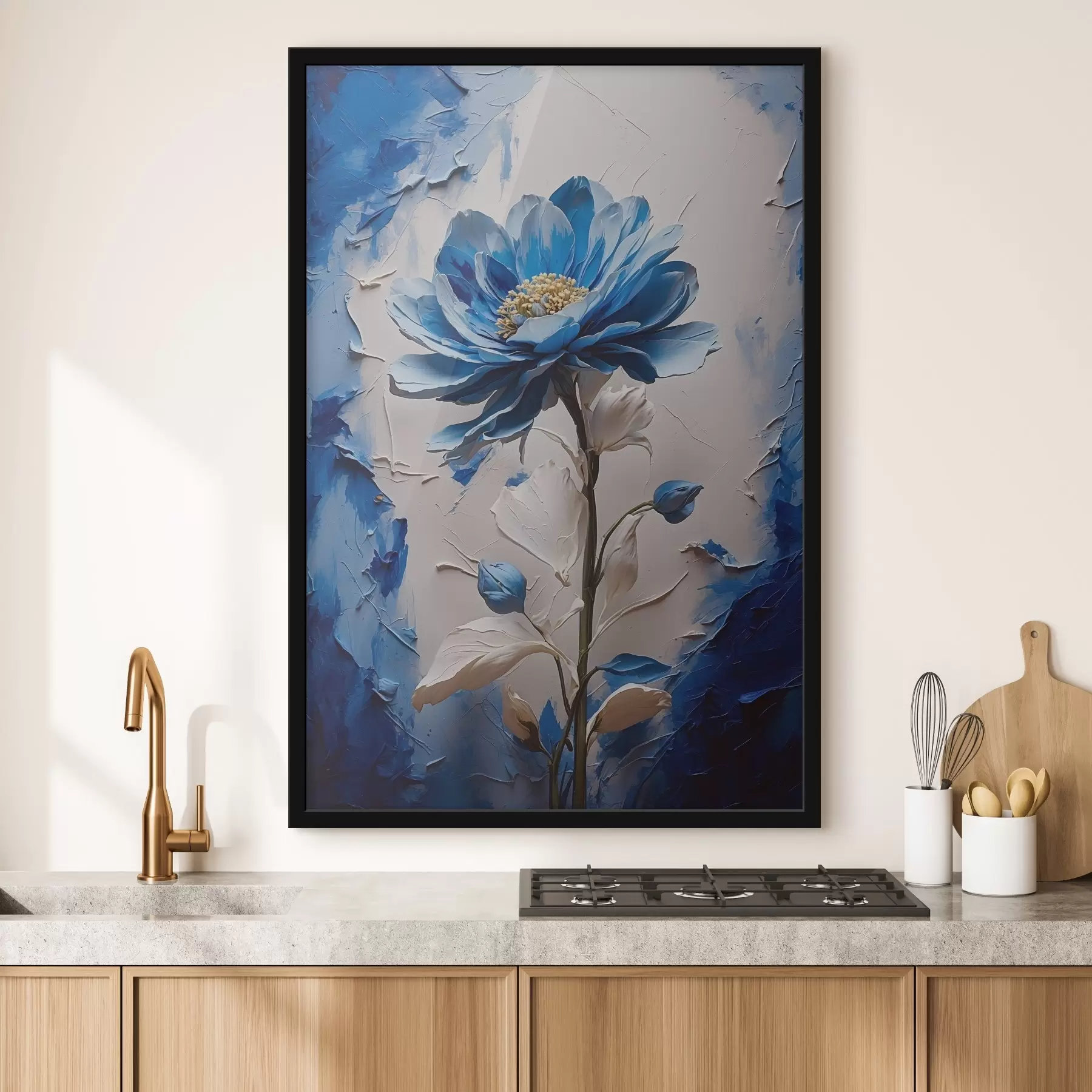 Fototapete Leuchtend blaue Blumenschönheiten blühen hier f38736