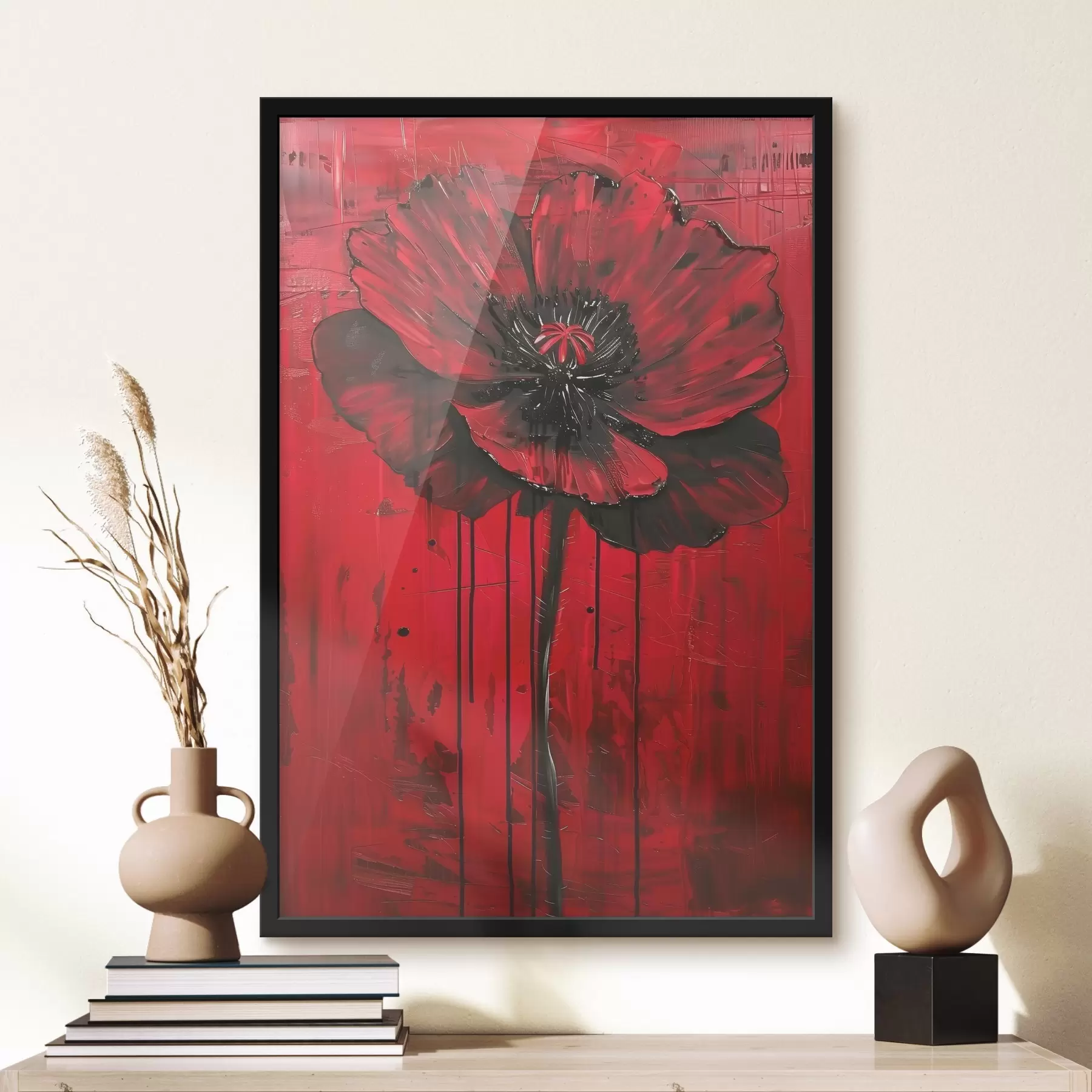 Fototapete Lebendige Blume vor einem kräftigen Hintergrund f38788