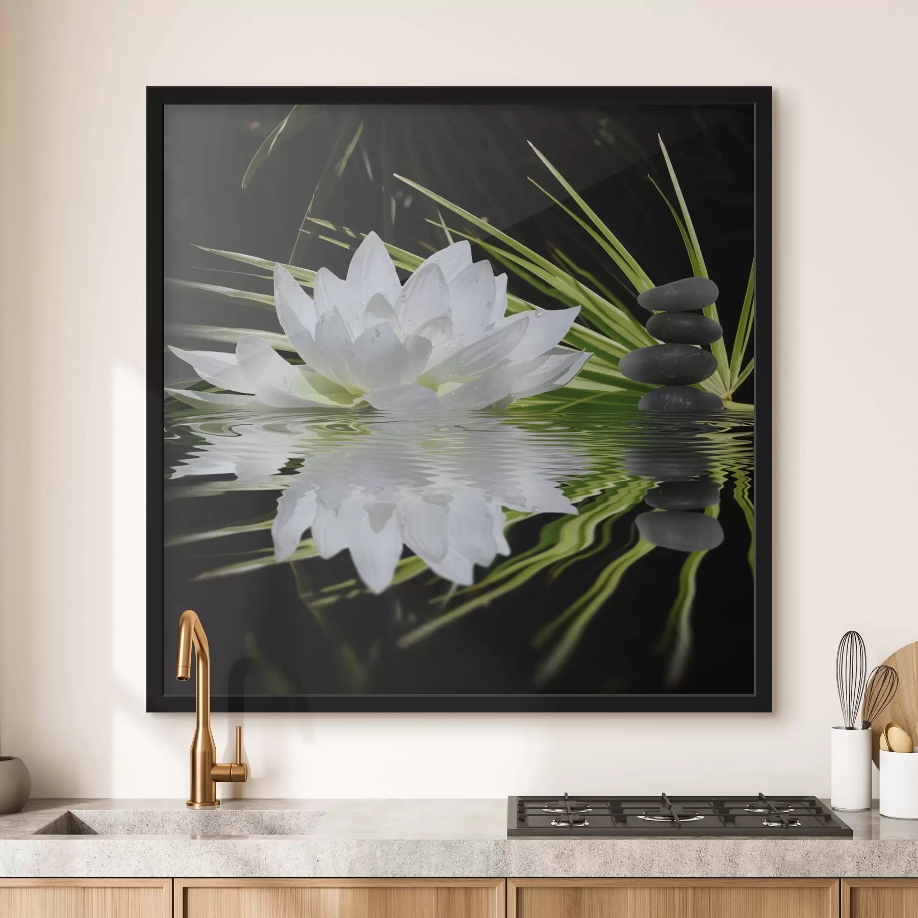 Fototapete Blume, Pflanze und Wasser f04997