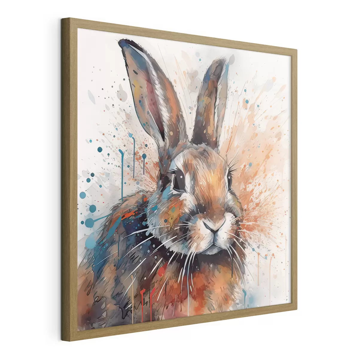 Poster Kaninchen im Aquarellstil f32329