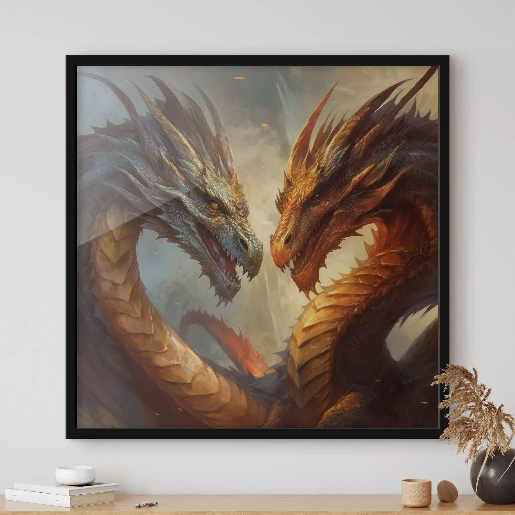 Fototapete Zwei Drachen f32598