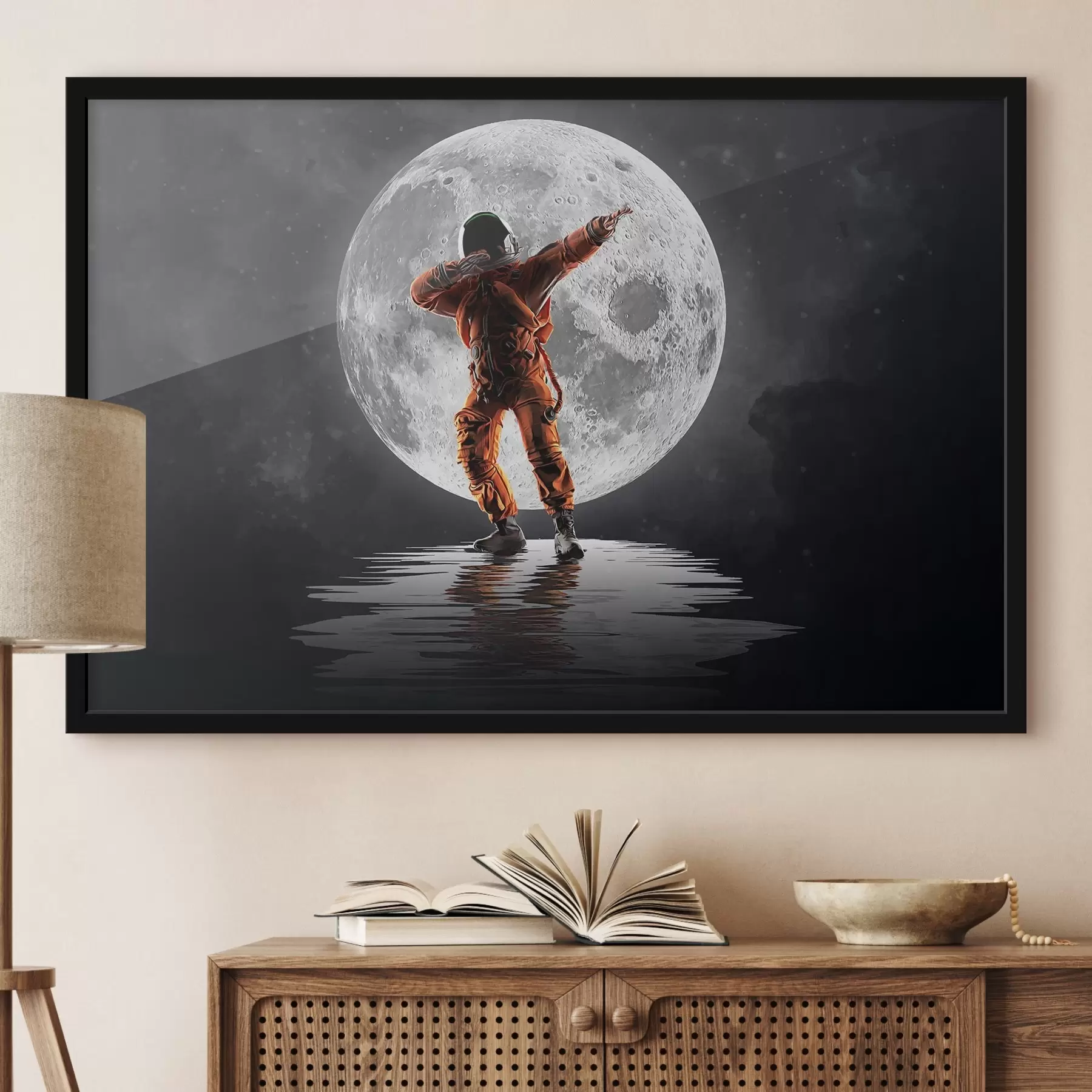 Fototapete astronaut auf dem Mond f33905