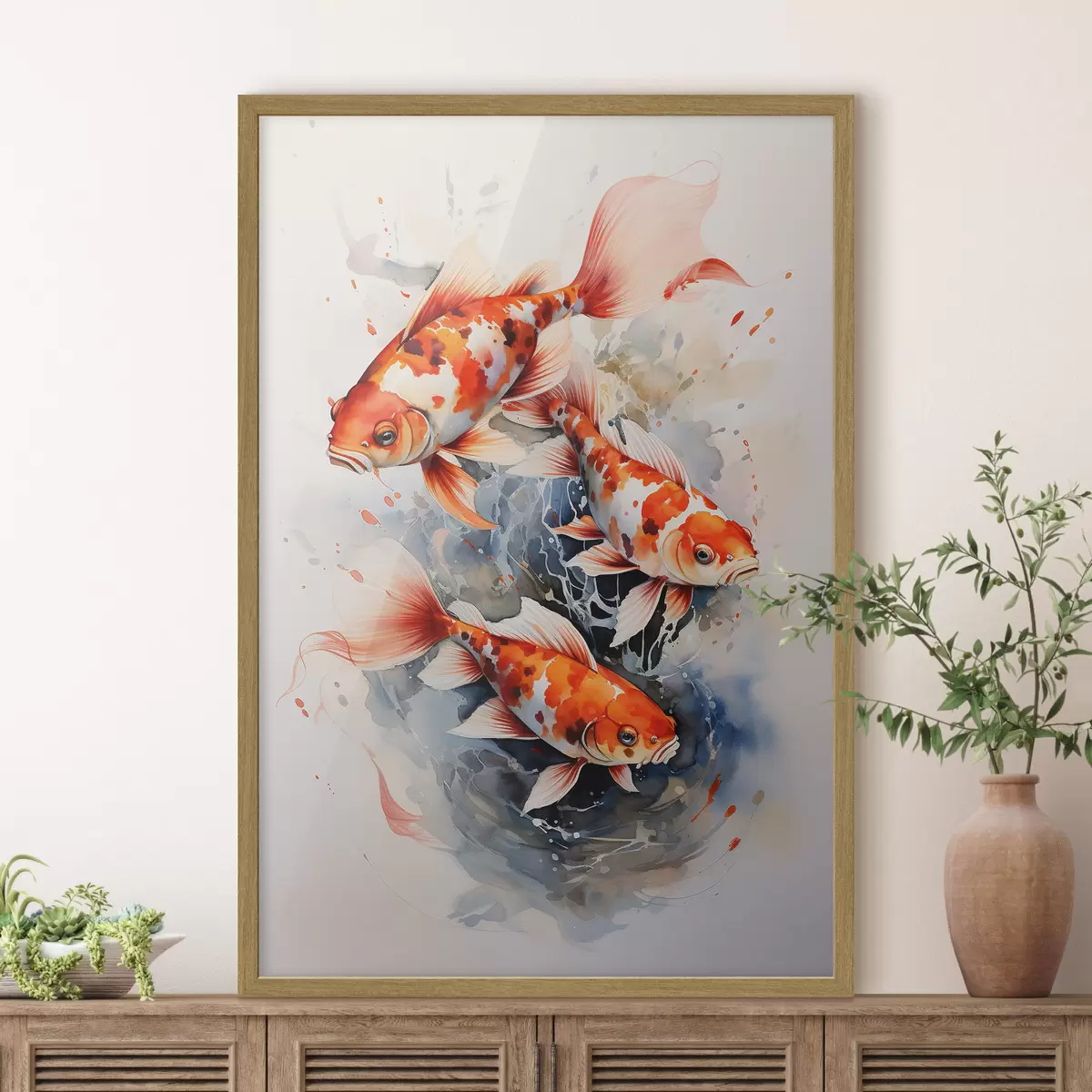 Poster Koi im Teich f34247