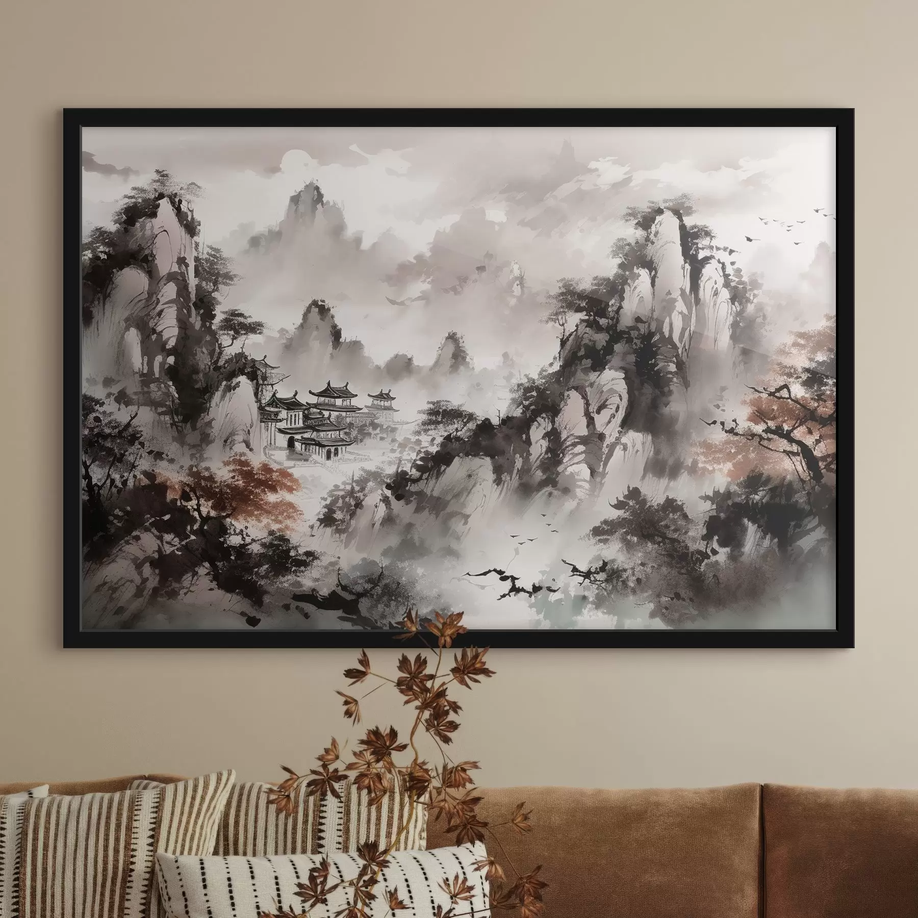 Fototapete Chinesische Landschaft mit Bergen f34628