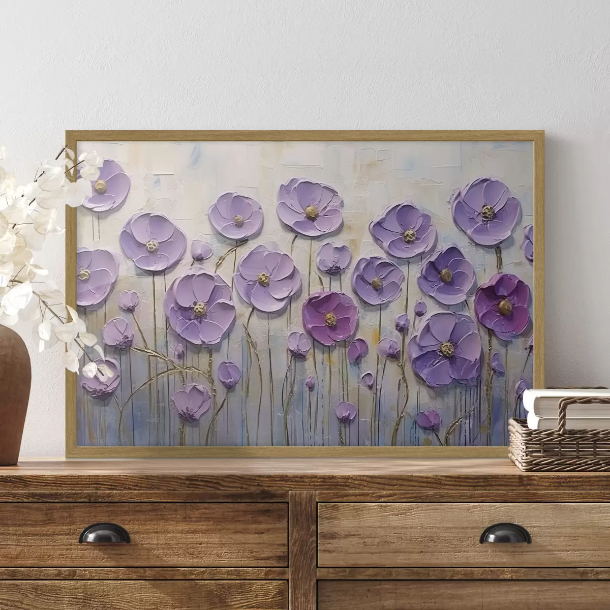 Poster Ölgemälde von Frühlingsblumen auf Leinwand f34856