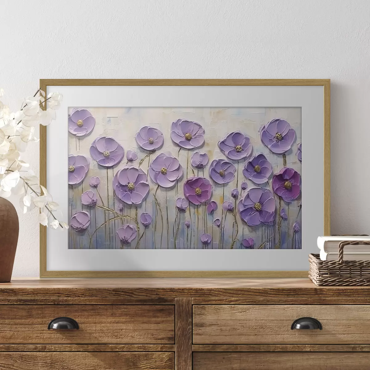 Poster Ölgemälde von Frühlingsblumen auf Leinwand f34856