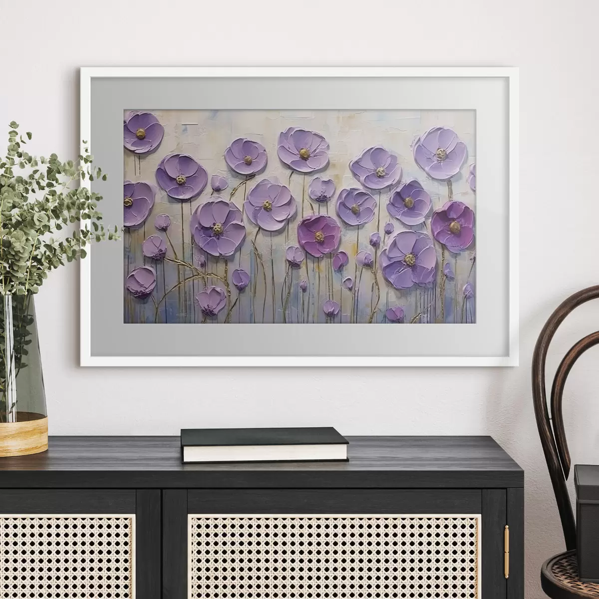 Poster Ölgemälde von Frühlingsblumen auf Leinwand f34856