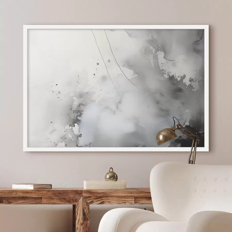 Fototapete Graue Abstraktion mit Pinselstrichen f35310