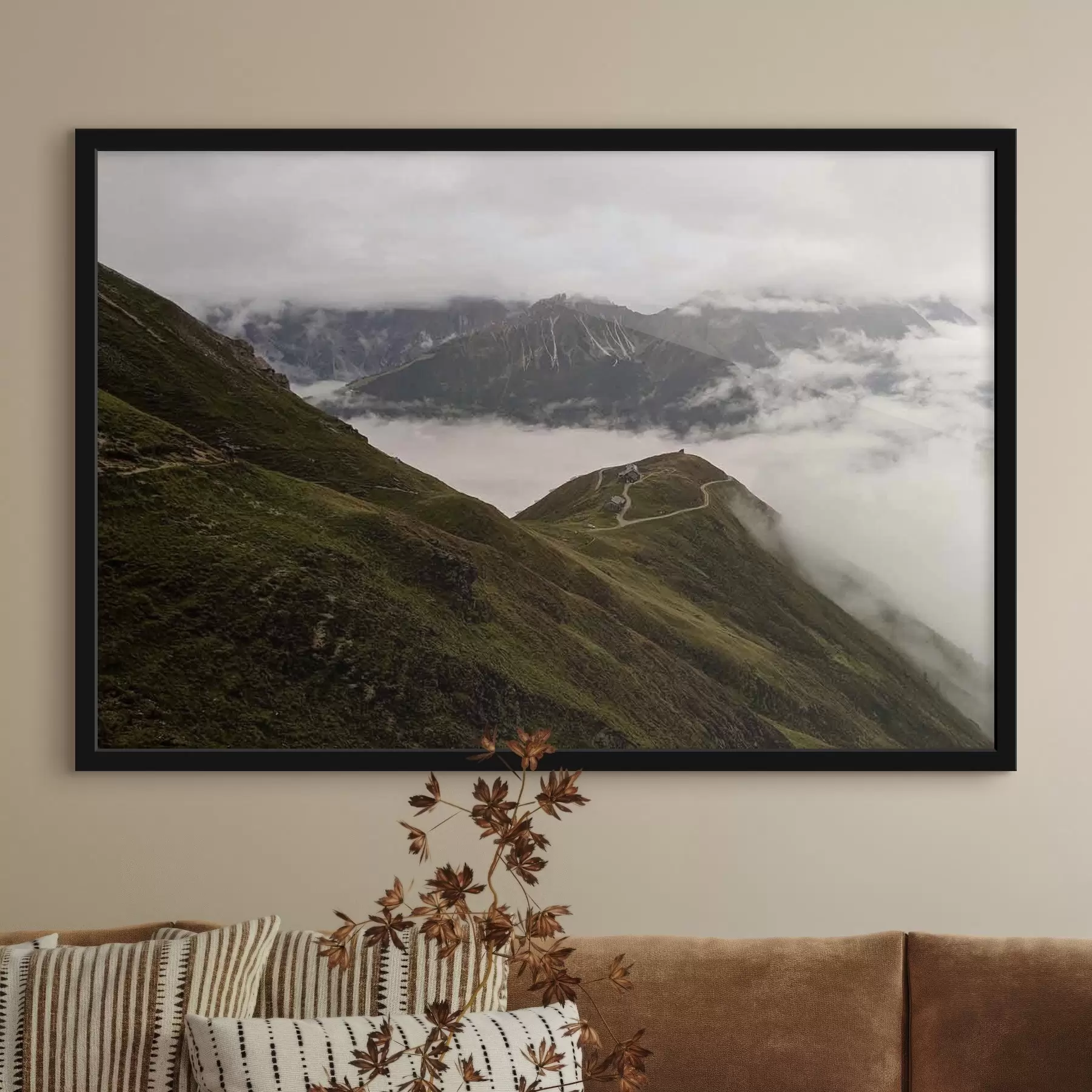 Fototapete Fotografieren einer Bergkette bei Tag f35326