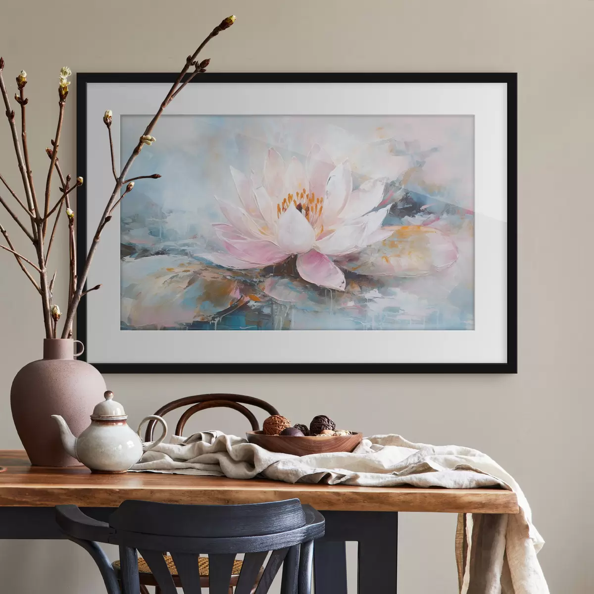 Poster Aquarell Pfingstrose Illustration f35449