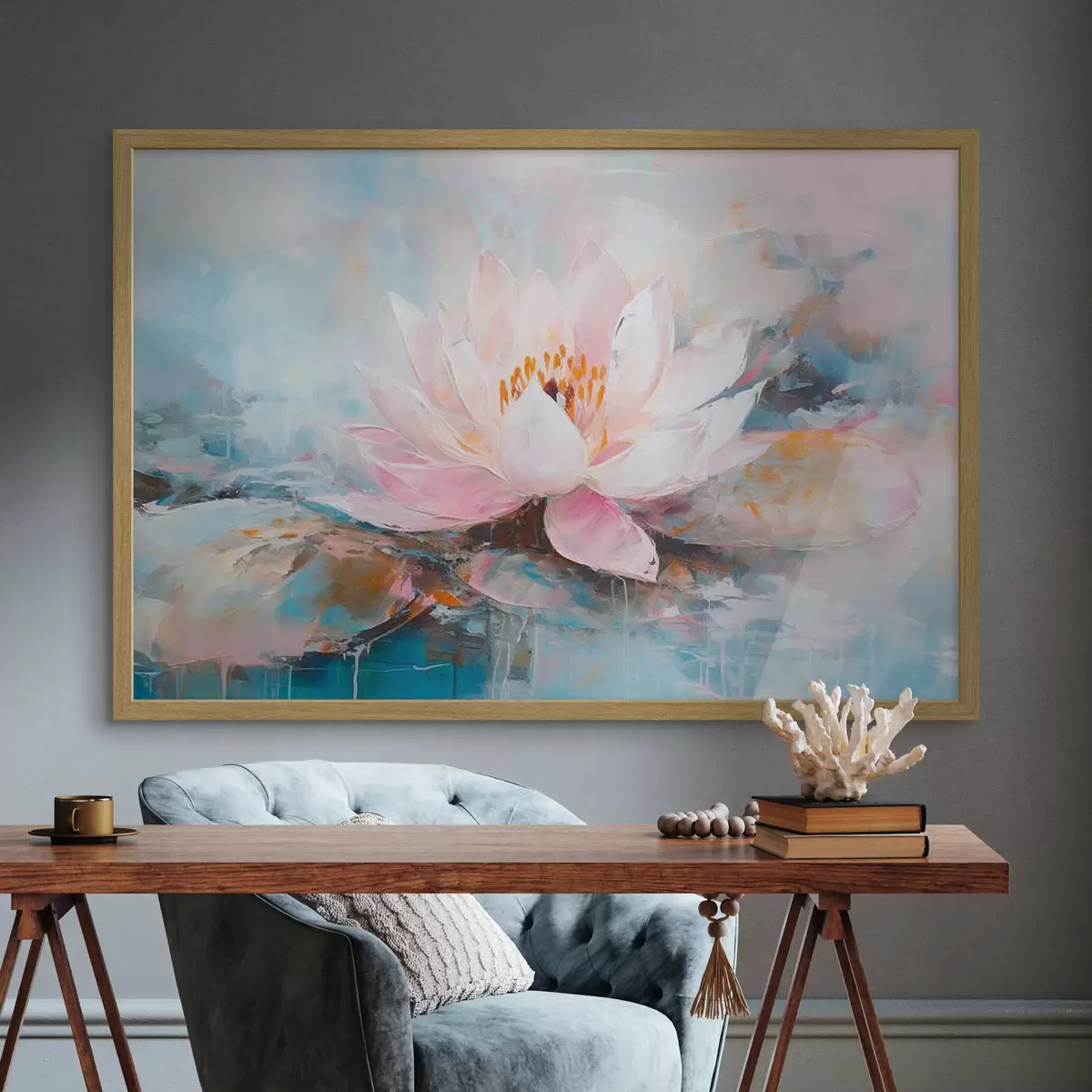 Poster Aquarell Pfingstrose Illustration f35449