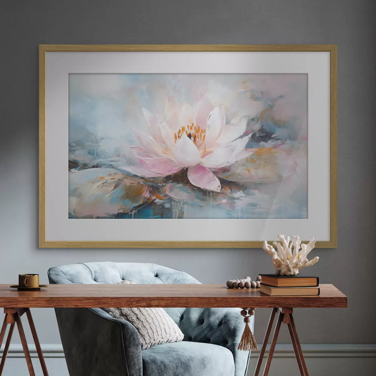 Poster Aquarell Pfingstrose Illustration f35449