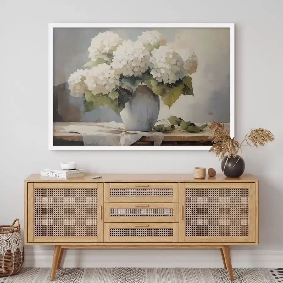 Fototapete Vase mit Blumen auf dem Tisch f41761