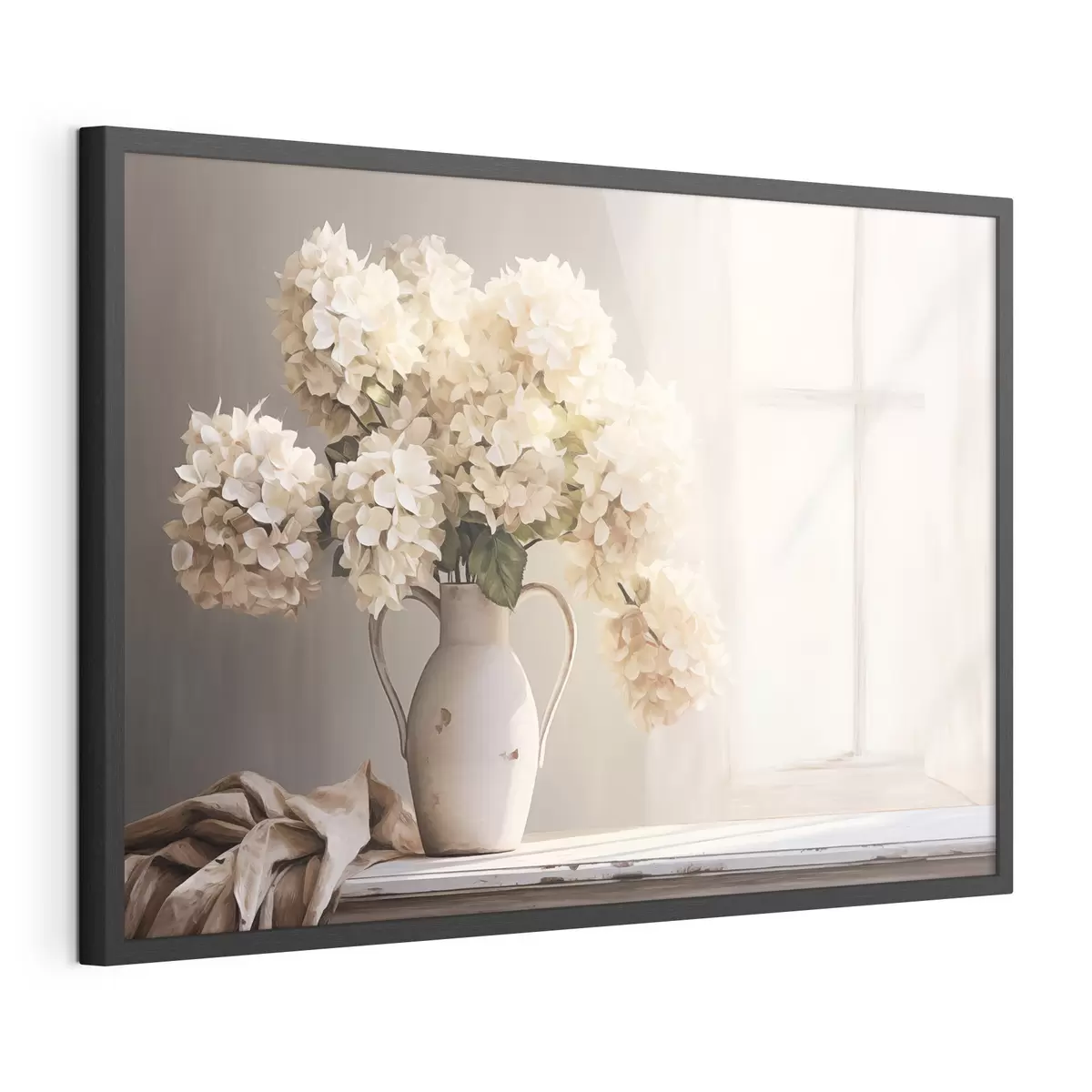 Poster Vase mit Blumen auf der Fensterbank f41762