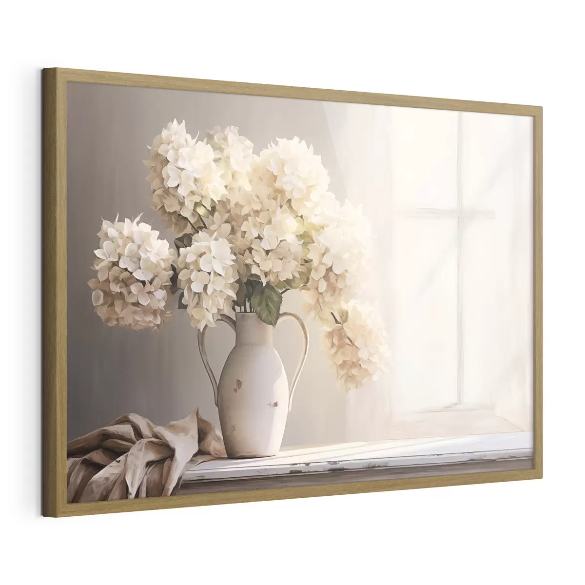 Poster Vase mit Blumen auf der Fensterbank f41762